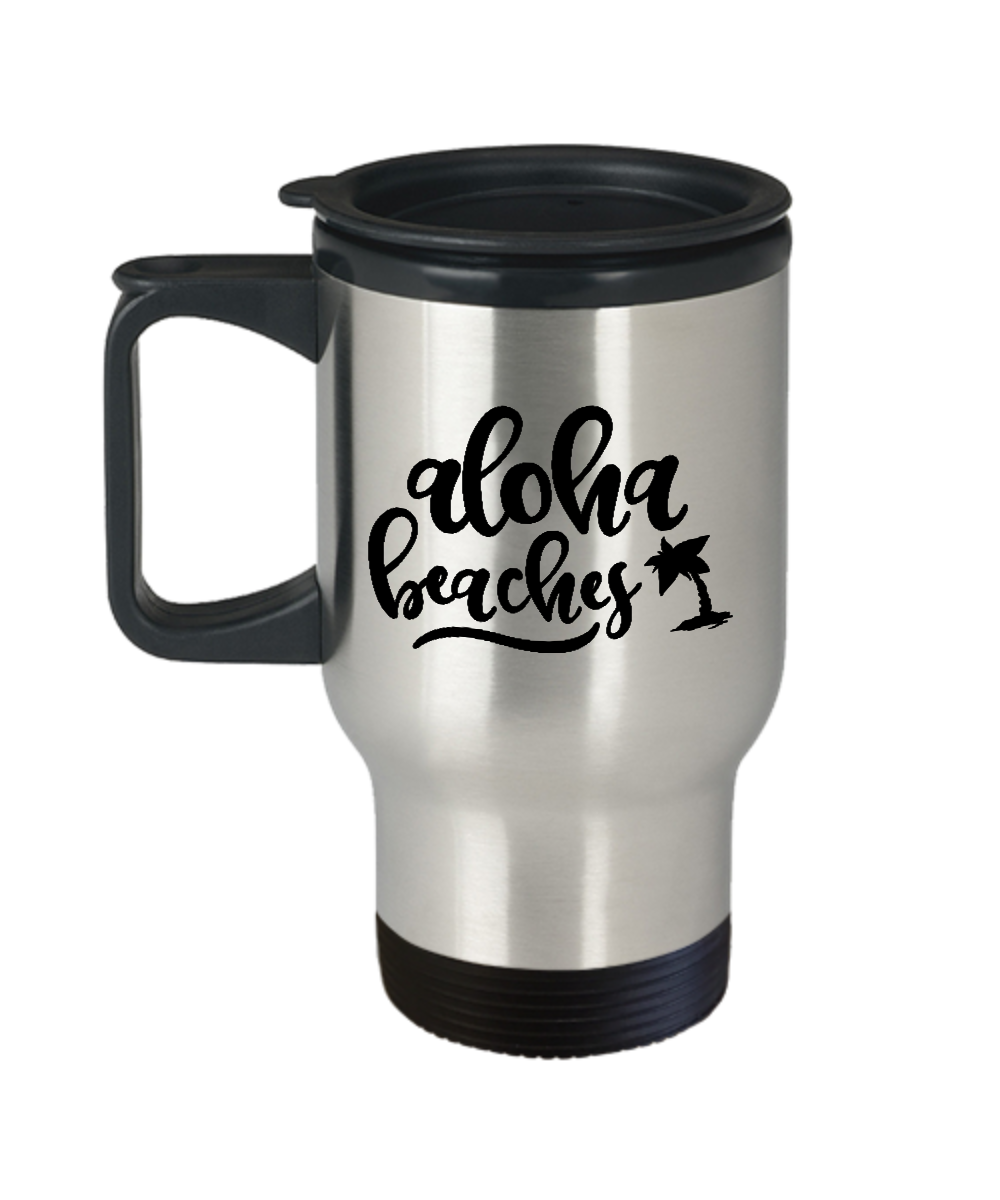 Funny travel coffee mug Aloha beaches tea cup gift summer vacation wom –  Habensen Enterprises