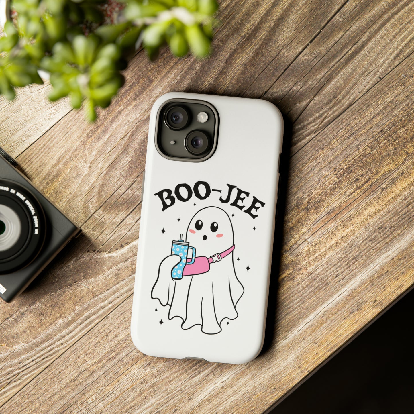 Boo Jee Ghost Phone Case, Halloween Cell Phone Case, Cute iPhone 15 Case