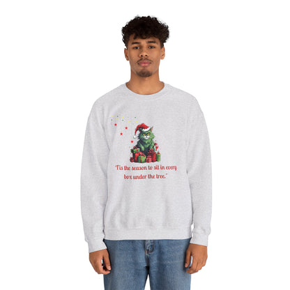 Funny Christmas Cat Sweatshirt - Christmas Crewneck- Holiday Sweatshirt