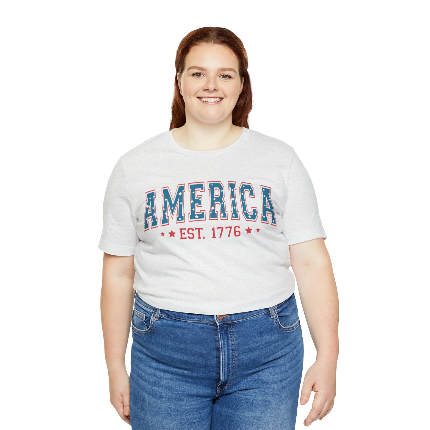 America 4th of July T-Shirt for Unisex Jersey Short Sleeve Graphic Tee