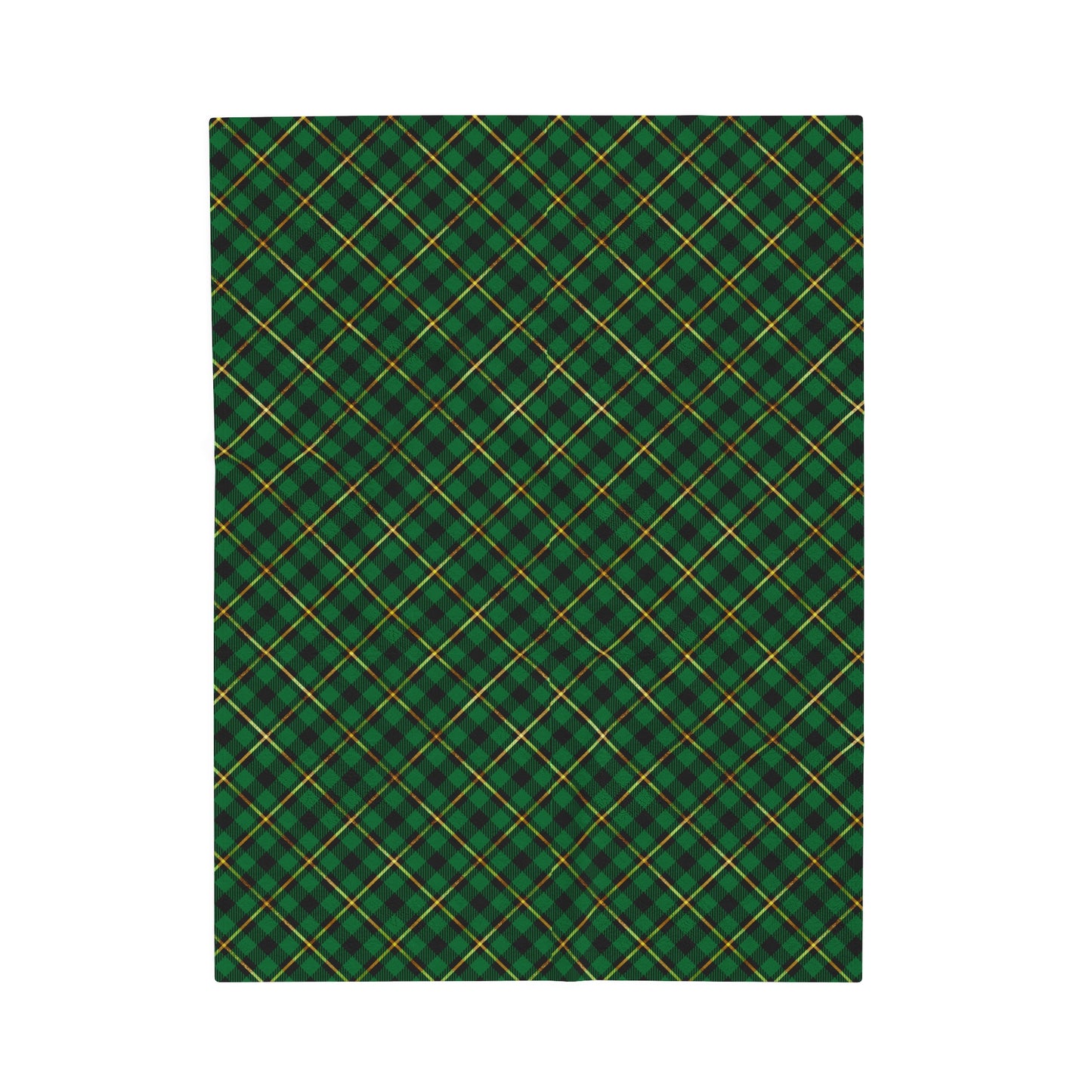 Plush Blanket Green Plaid Velveteen Throw Blanket Couch