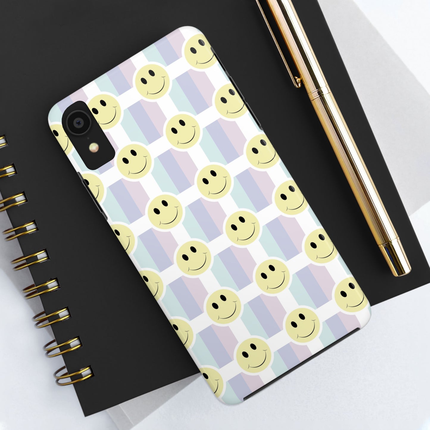 Smiley Face Retro Tough Phone Case, Cute Cool Trendy Biodegradable Phone Case