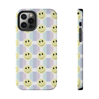 Smiley Face Retro Tough Phone Case, Cute Cool Trendy Biodegradable Phone Case