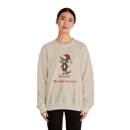 Funny Christmas Cat Crewneck Sweatshirt Cat Sweater Holiday Sweatshirt