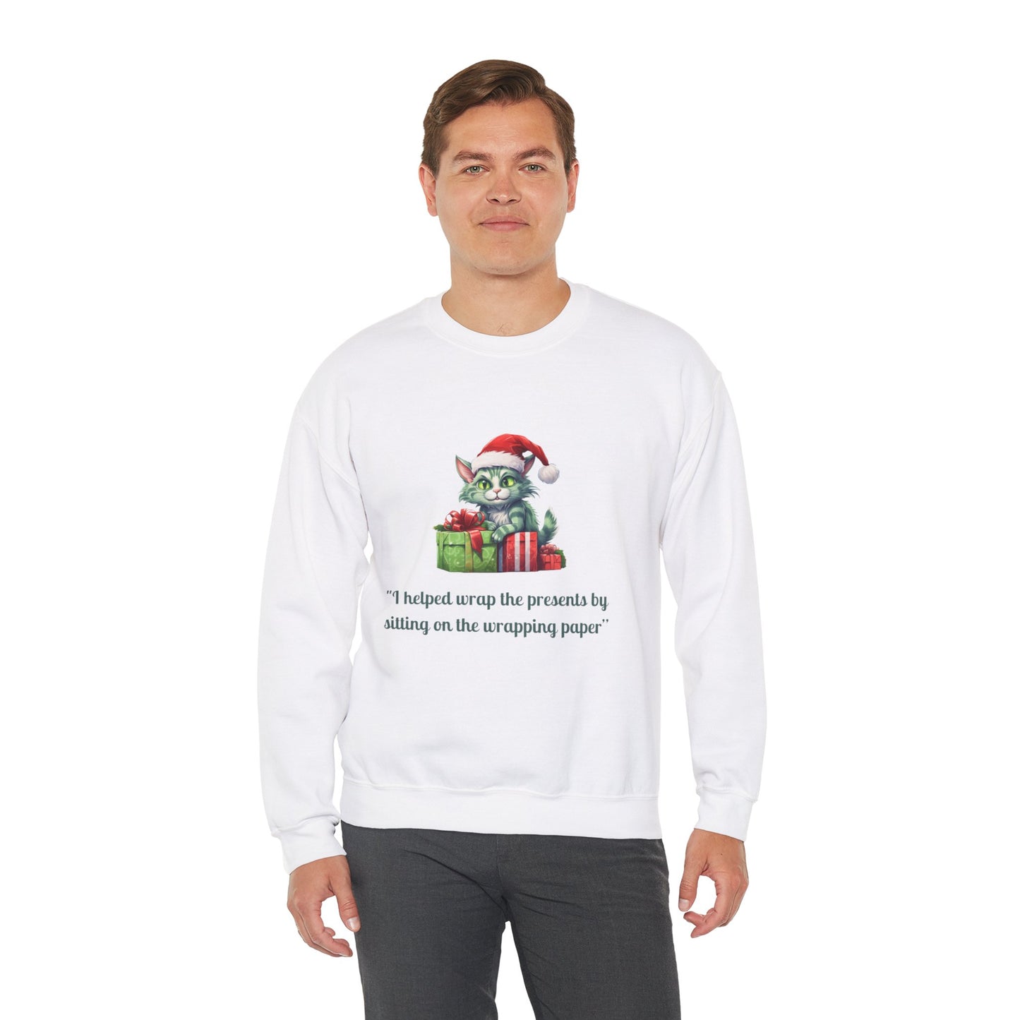 Funny Christmas Cat Sweatshirt - Christmas Crewneck- Holiday Sweatshirt