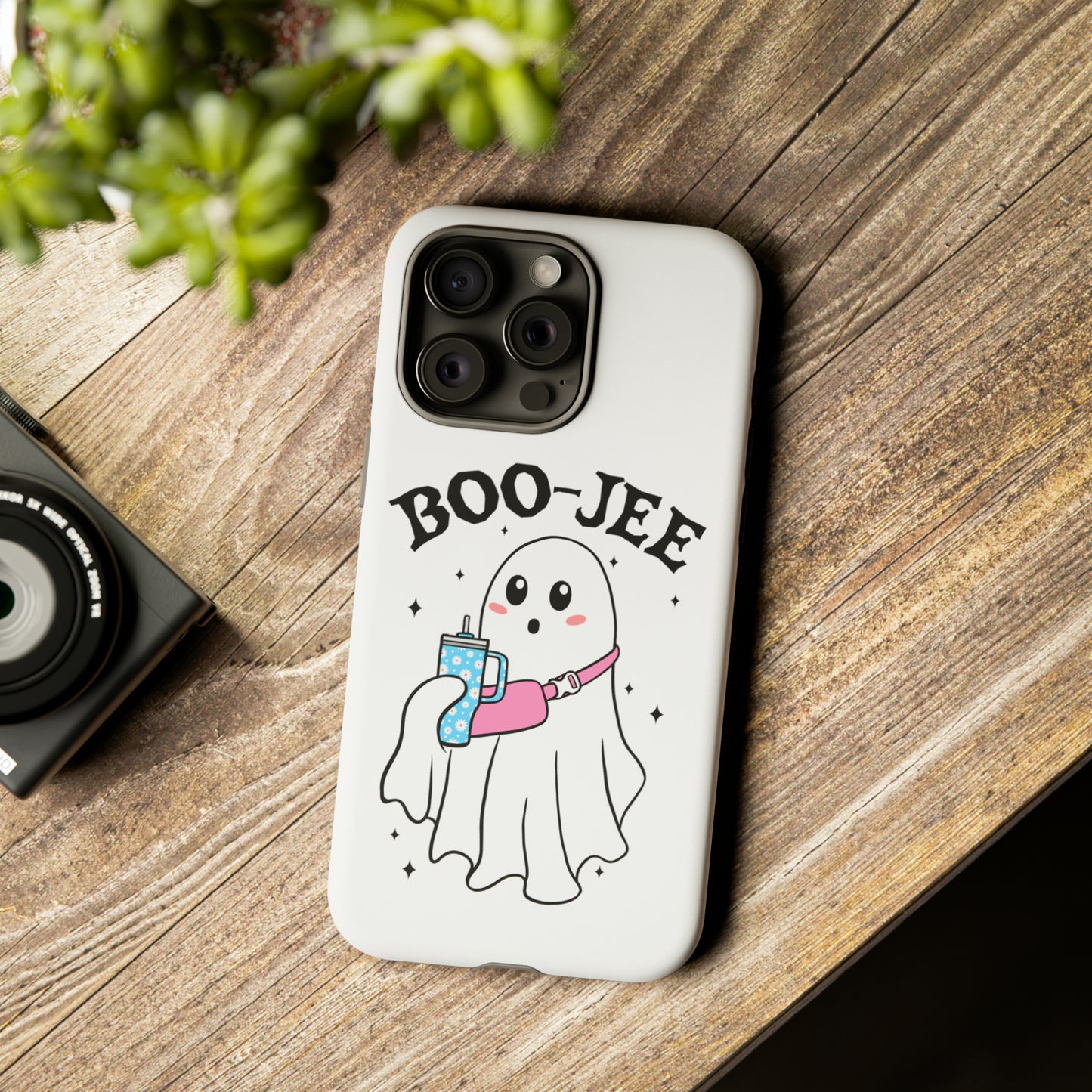 Boo Jee Ghost Phone Case, Halloween Cell Phone Case, Cute iPhone 15 Case