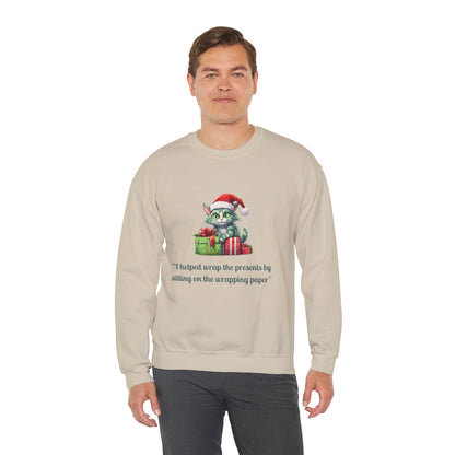 Funny Christmas Cat Sweatshirt - Christmas Crewneck- Holiday Sweatshirt