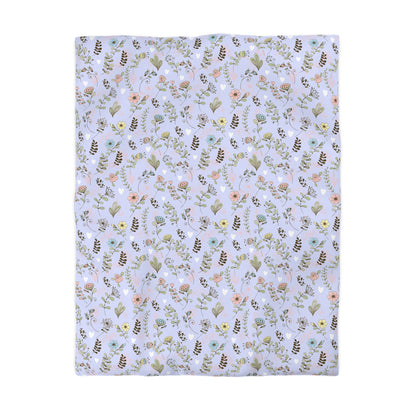 Floral Duvet Cover, Soft Pastel Bedding, Twin Queen King Sizes