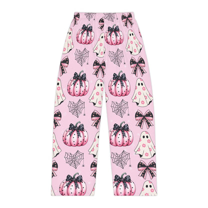 Pink Halloween Coquette Women's Pajama Pants Loungewear,