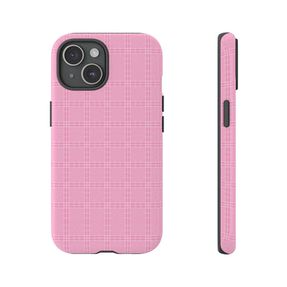 Pink Plaid Phone Case Pink Checkered Cell Phone Case