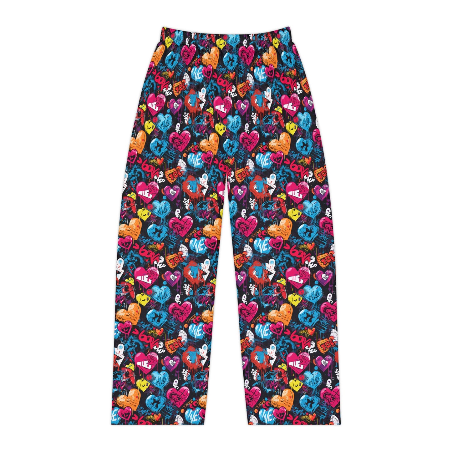 Graphic Hearts Women's Pajama Pants, Flirty Loungewear