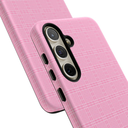 Pink Plaid Phone Case Pink Checkered Cell Phone Case