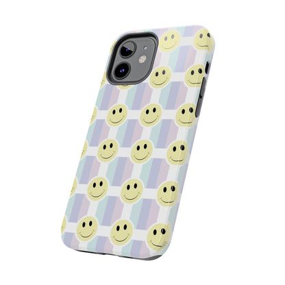 Smiley Face Retro Tough Phone Case, Cute Cool Trendy Biodegradable Phone Case