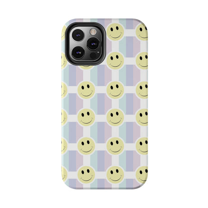 Smiley Face Retro Tough Phone Case, Cute Cool Trendy Biodegradable Phone Case