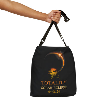 Solar Eclipse 2024 Tote Bag- Totality Solar Eclipse Adjustable Tote Bag- Solar Eclipse Weekend Bag