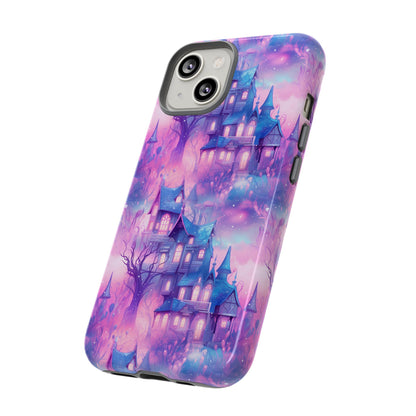 Pastel Goth Enchanted Castle Phone Case, Cute Purple Castle Cell Phone Case, Whimsical