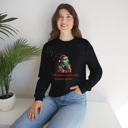 Funny Christmas Cat Sweatshirt - Christmas Crewneck- Holiday Sweatshirt