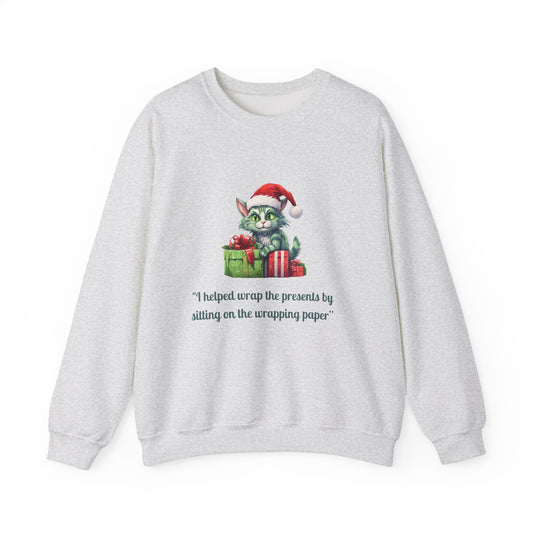 Funny Christmas Cat Sweatshirt - Christmas Crewneck- Holiday Sweatshirt