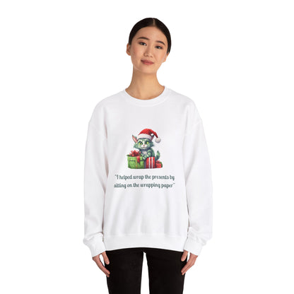 Funny Christmas Cat Sweatshirt - Christmas Crewneck- Holiday Sweatshirt