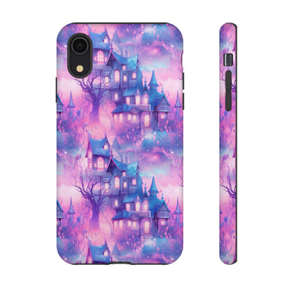 Pastel Goth Enchanted Castle Phone Case, Cute Purple Castle Cell Phone Case, Whimsical