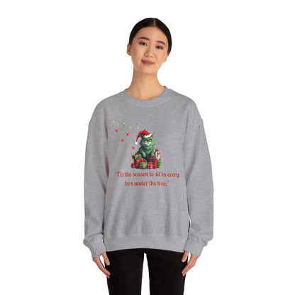 Funny Christmas Cat Sweatshirt - Christmas Crewneck- Holiday Sweatshirt