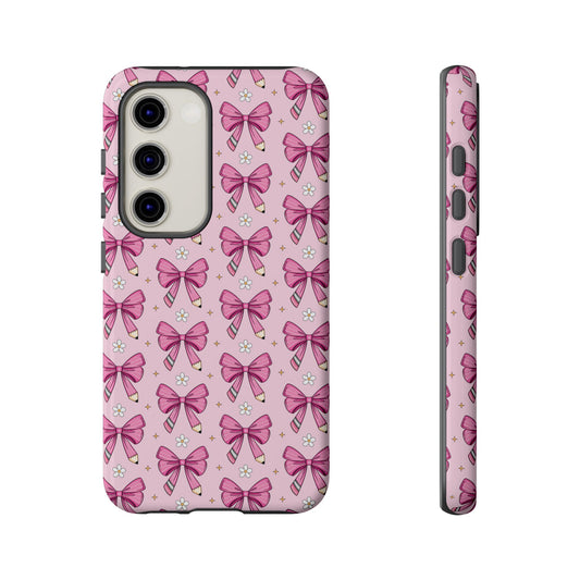 Phone Case - Pink Coquette Bow Tough Case-Girly Phone