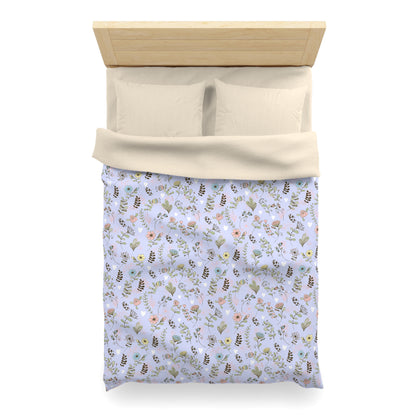 Floral Duvet Cover, Soft Pastel Bedding, Twin Queen King Sizes