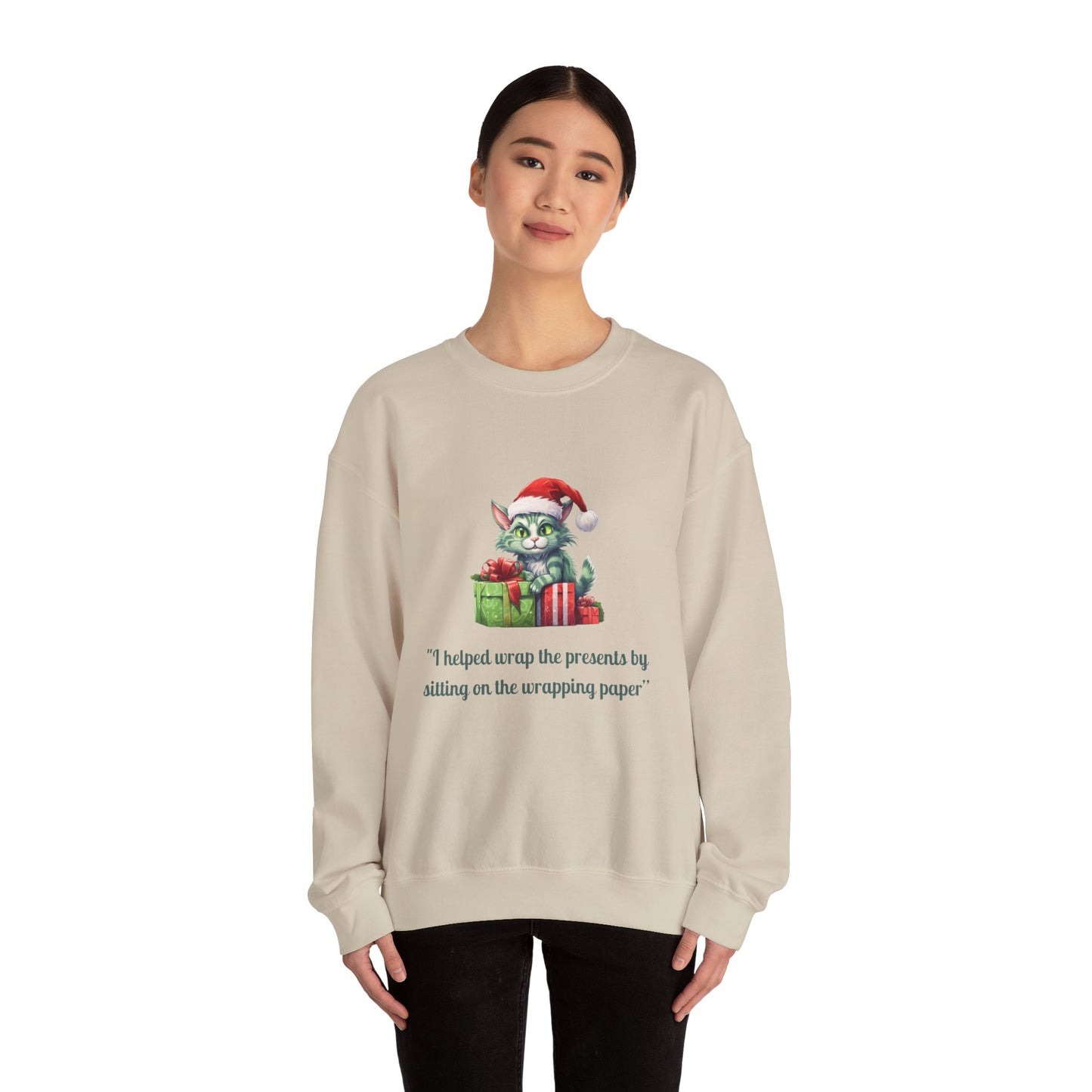 Funny Christmas Cat Sweatshirt - Christmas Crewneck- Holiday Sweatshirt