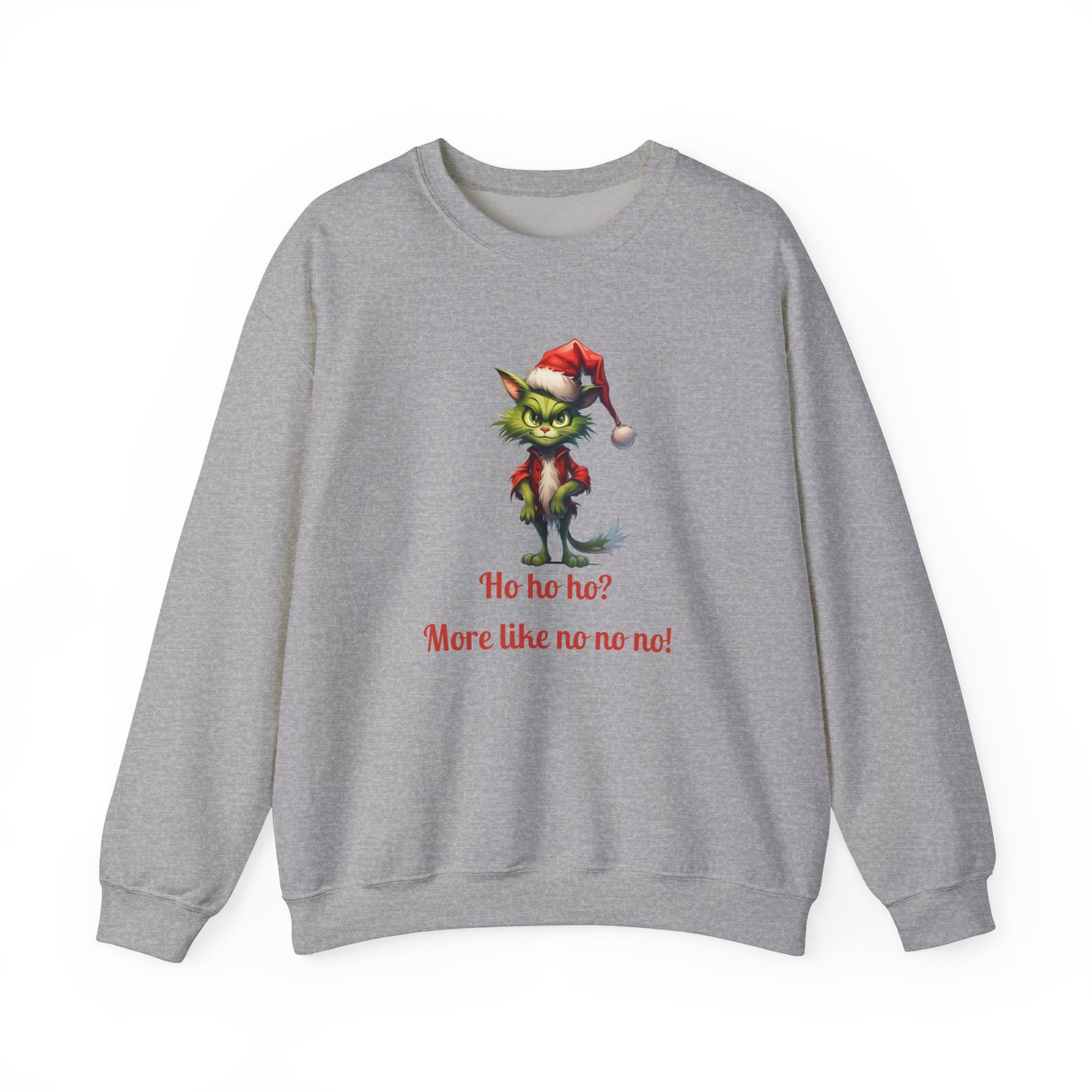 Funny Christmas Cat Crewneck Sweatshirt Cat Sweater Holiday Sweatshirt