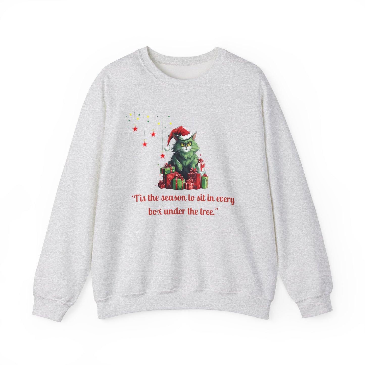 Funny Christmas Cat Sweatshirt - Christmas Crewneck- Holiday Sweatshirt