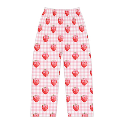 Strawberry Coquette Women's Pajama Pants, Flirty Loungewear