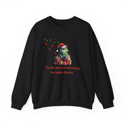 Funny Christmas Cat Sweatshirt - Christmas Crewneck- Holiday Sweatshirt