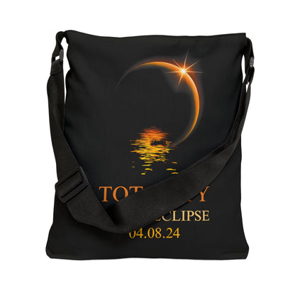 Solar Eclipse 2024 Tote Bag- Totality Solar Eclipse Adjustable Tote Bag- Solar Eclipse Weekend Bag