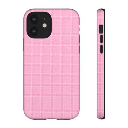 Pink Plaid Phone Case Pink Checkered Cell Phone Case