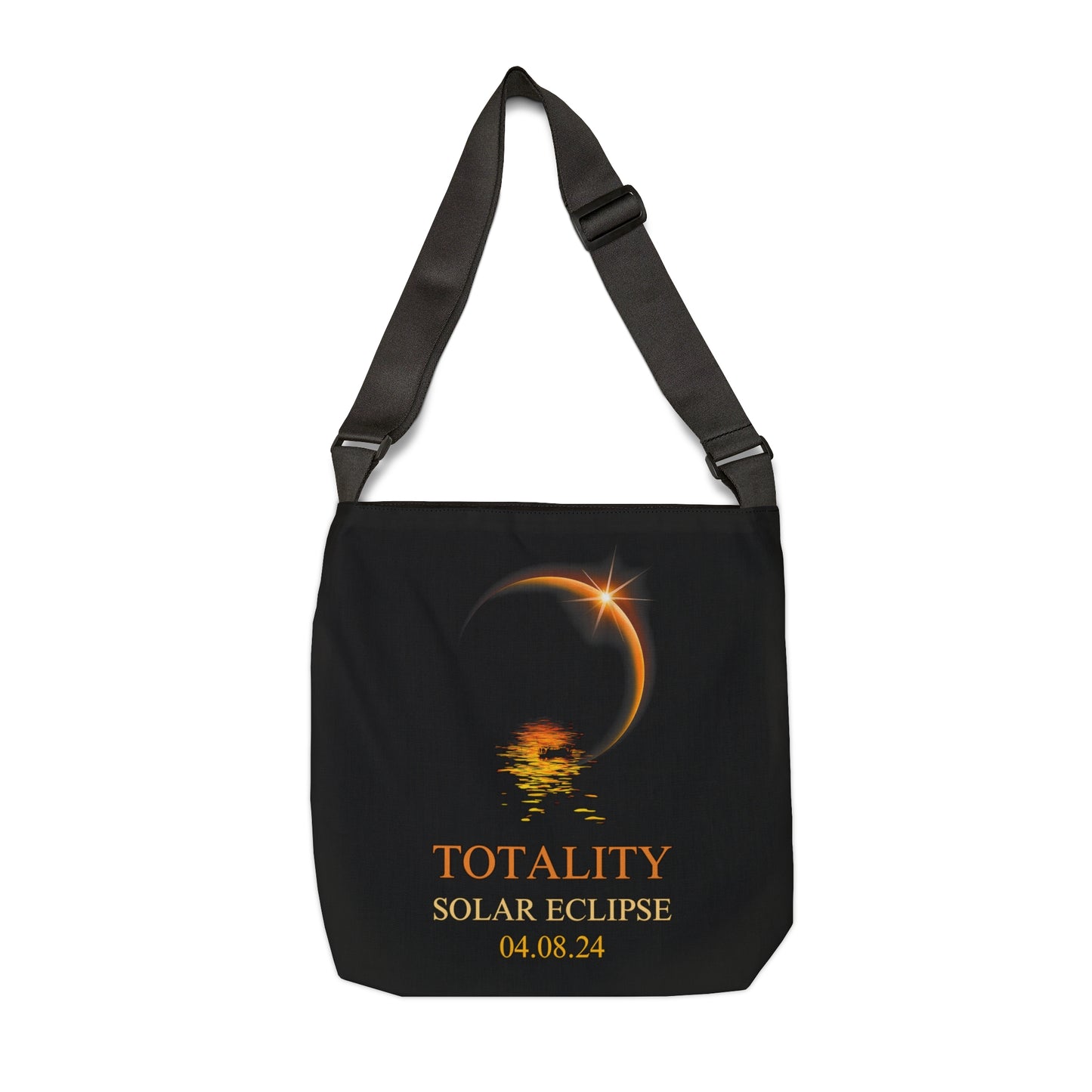 Solar Eclipse 2024 Tote Bag- Totality Solar Eclipse Adjustable Tote Bag- Solar Eclipse Weekend Bag