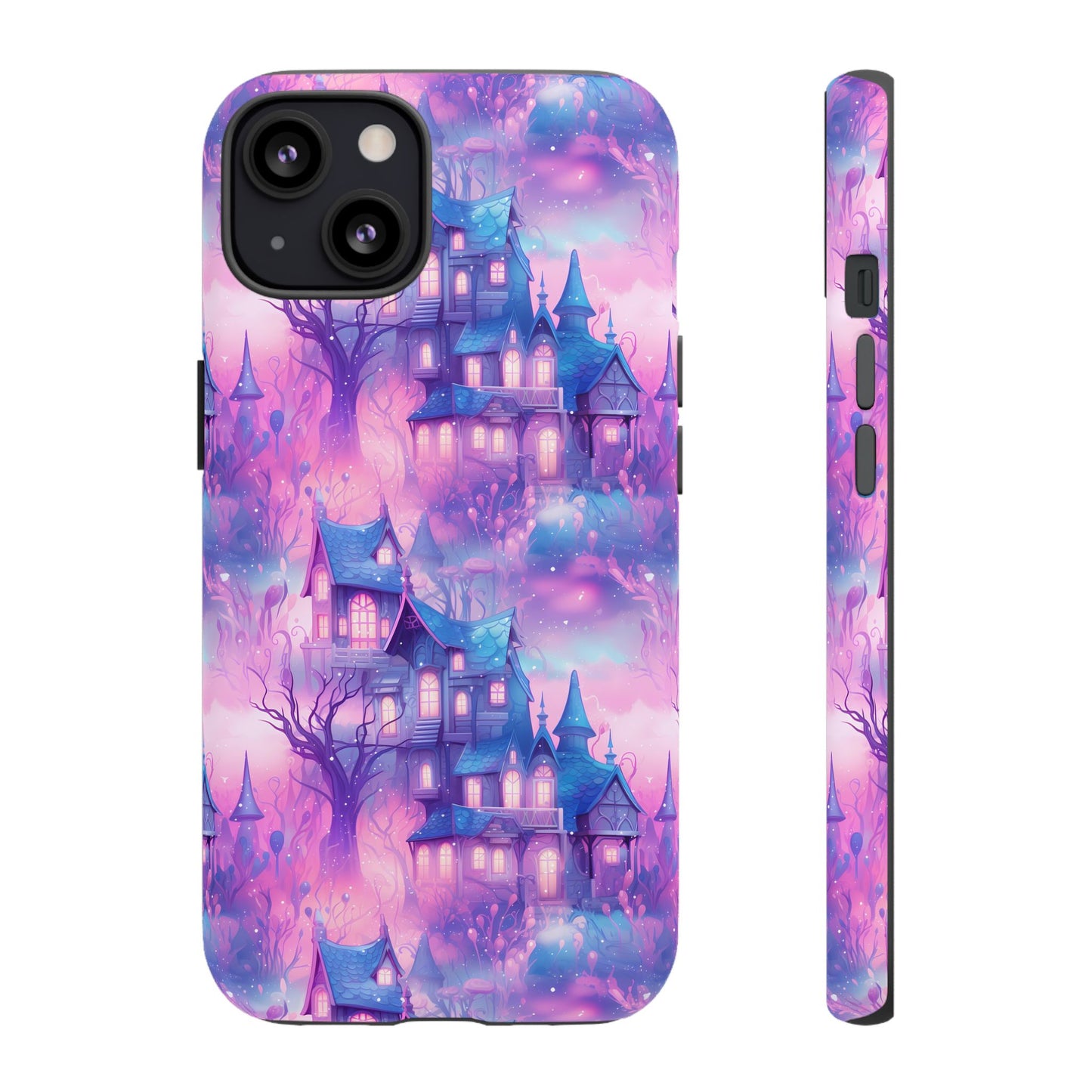 Pastel Goth Enchanted Castle Phone Case, Cute Purple Castle Cell Phone Case, Whimsical