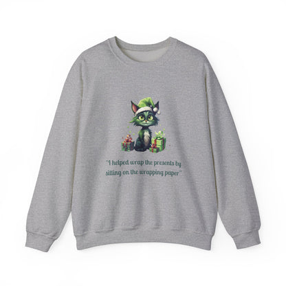 Christmas Cat Sweatshirt-Christmas Crewneck-Funny Cute Cat Sweater