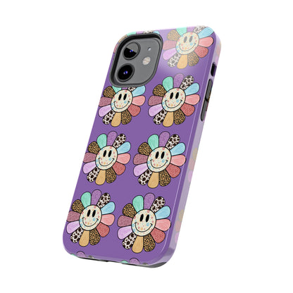 Smiley Face Retro Tough Phone Case, Cute Cool Trendy Biodegradable Phone Case