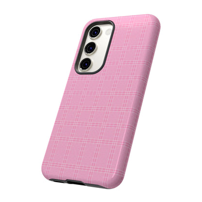 Pink Plaid Phone Case Pink Checkered Cell Phone Case