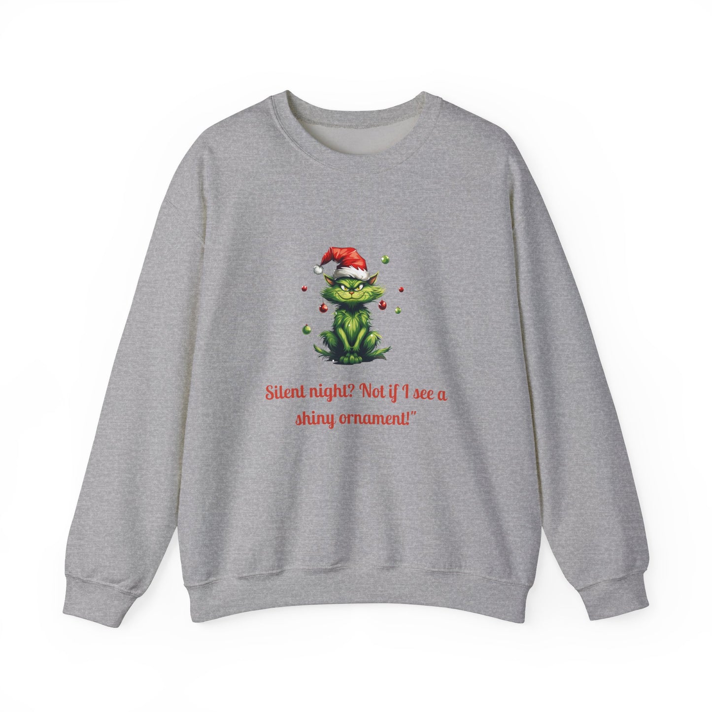 Christmas Cat Sweatshirt-Christmas Crewneck-Funny Cute Cat Sweater