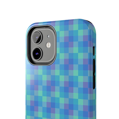 Blue Abstract Tough Phone Case, Cute Cool Trendy Biodegradable Phone Case