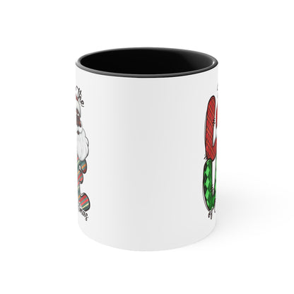 Black Santa Coffee Mug, African American Christmas Accent Coffee Mug, 11oz,