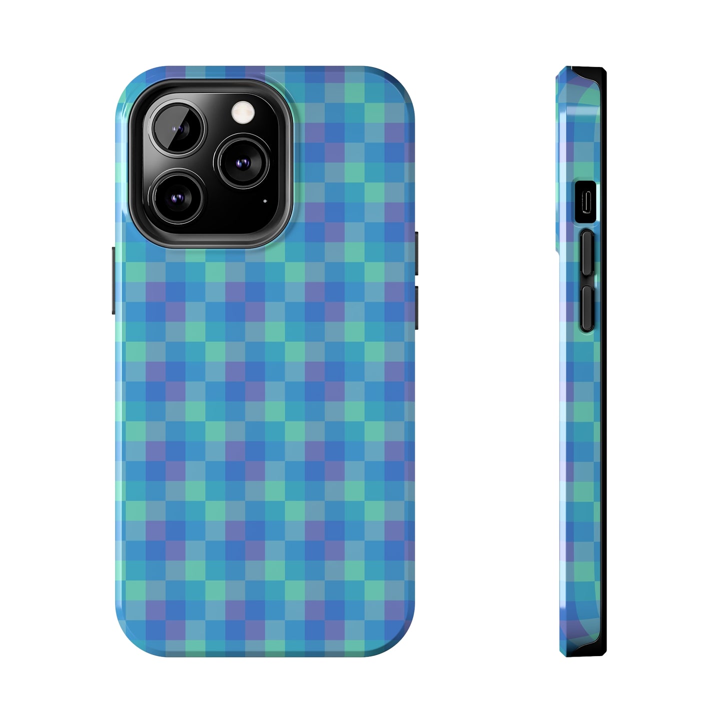 Blue Abstract Tough Phone Case, Cute Cool Trendy Biodegradable Phone Case