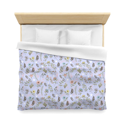 Floral Duvet Cover, Soft Pastel Bedding, Twin Queen King Sizes