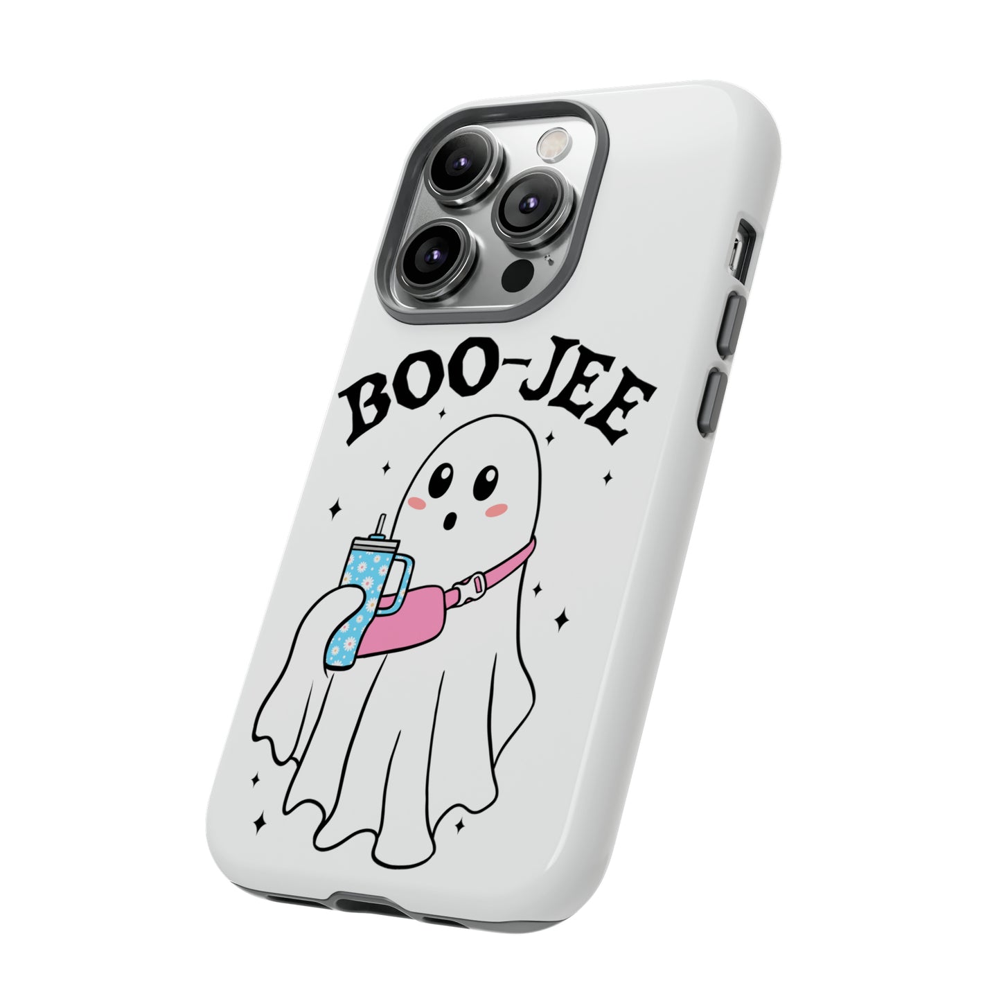 Boo Jee Ghost Phone Case, Halloween Cell Phone Case, Cute iPhone 15 Case