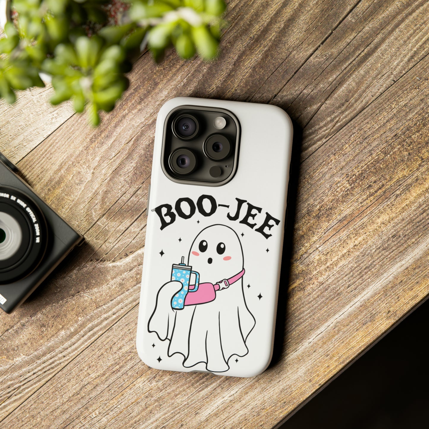 Boo Jee Ghost Phone Case, Halloween Cell Phone Case, Cute iPhone 15 Case