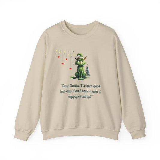 Funny Christmas Cat Sweatshirt - Christmas Crewneck- Holiday Sweatshirt