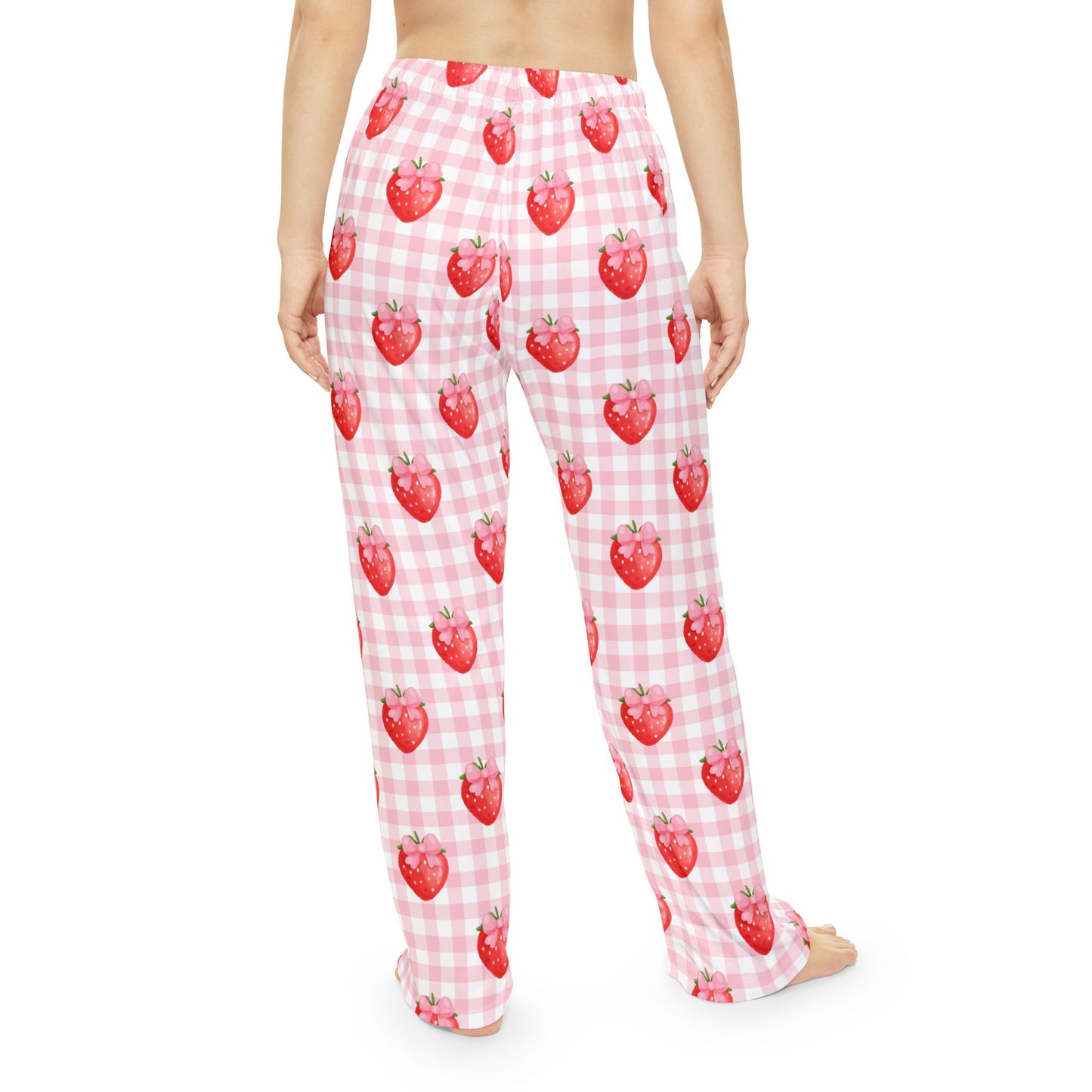 Strawberry Coquette Women's Pajama Pants, Flirty Loungewear