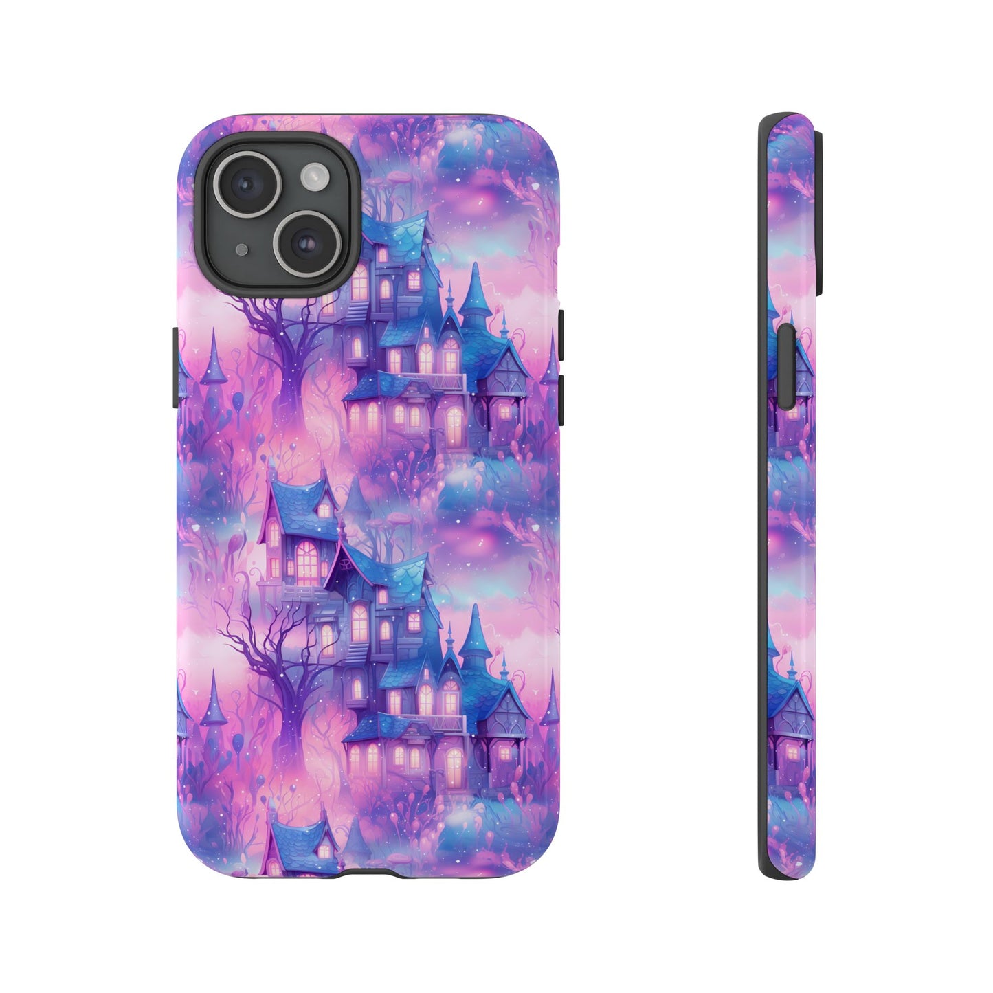 Pastel Goth Enchanted Castle Phone Case, Cute Purple Castle Cell Phone Case, Whimsical