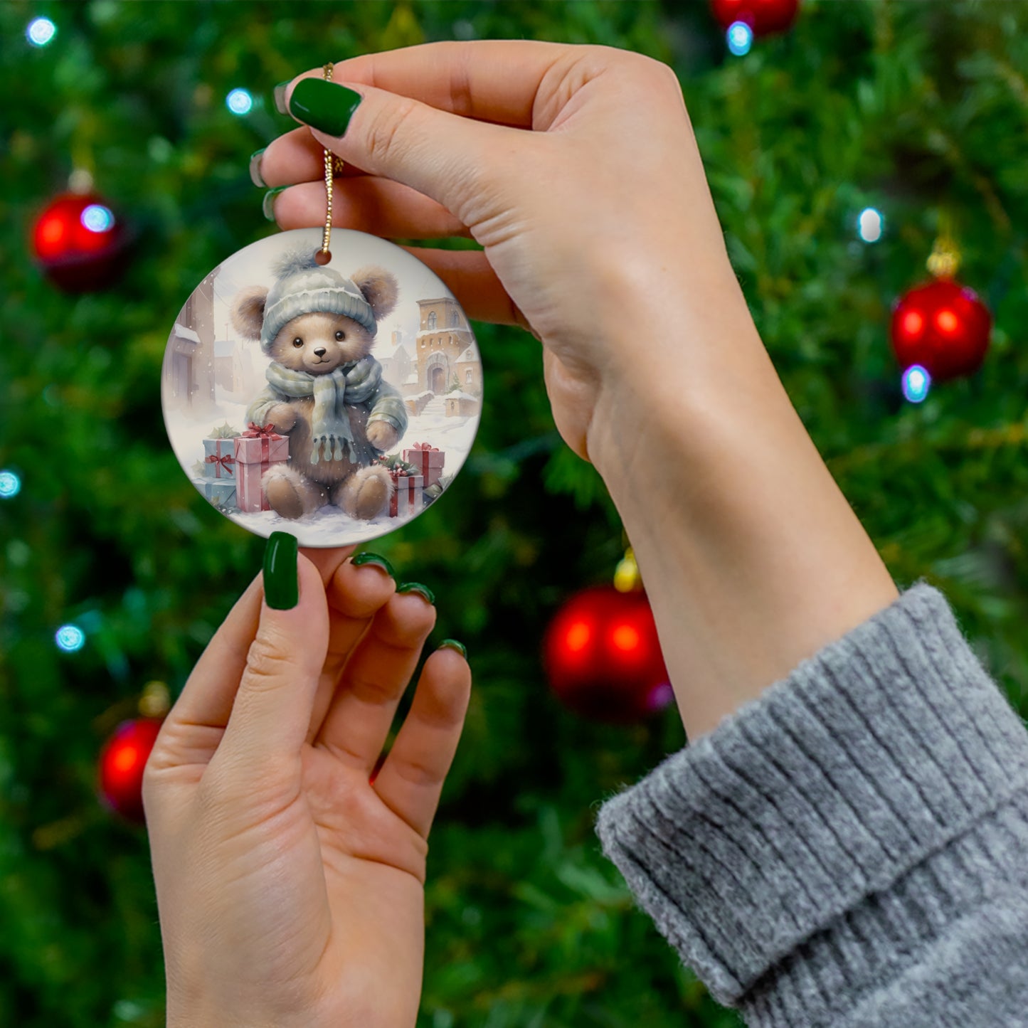 Bear Ornament, Cute Christmas Tree Ornament